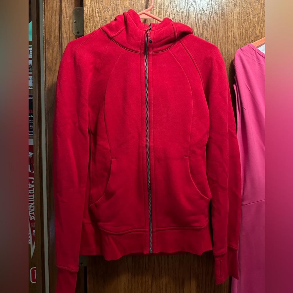 Lululemon Scuba Hoodie Zip-Up Red Size 6